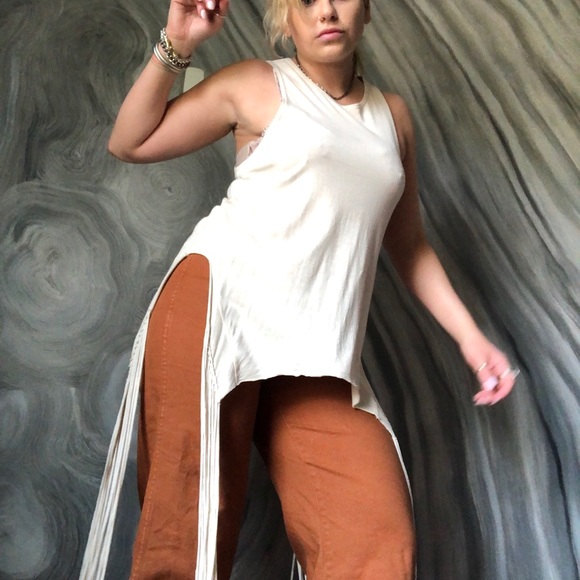 RAQUEL ALLEGRA **sold** fringe tank top - Picture 5 of 8